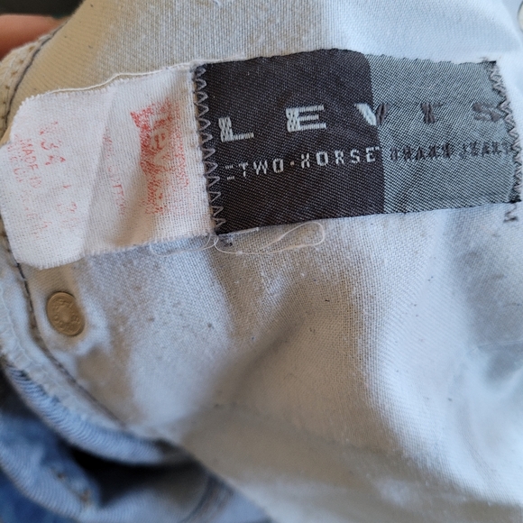 Vintage Orange Tab Levi's Medium Acid Wash Straight Leg Jeans - Picture 5 of 5